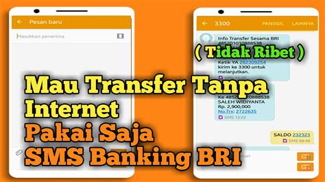 cara transfer sms banking bri